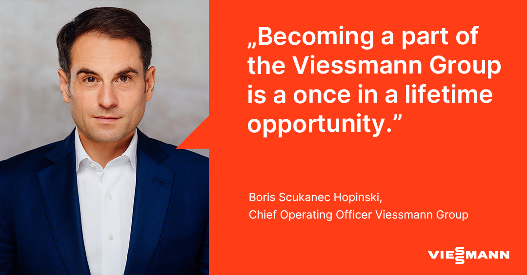 Our family is growing! Boris Scukanec Hopinski has joined the Viessmann Group as COO and new Member of the Executive Board. In his new role, he drives operational excellence and co-leads the reinvestment of the group's proceeds.
Click here 👉 viessmann.family/en/newsroom/co…