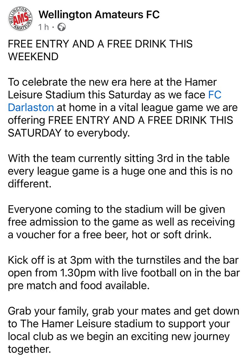 Telford Town FC tweet media