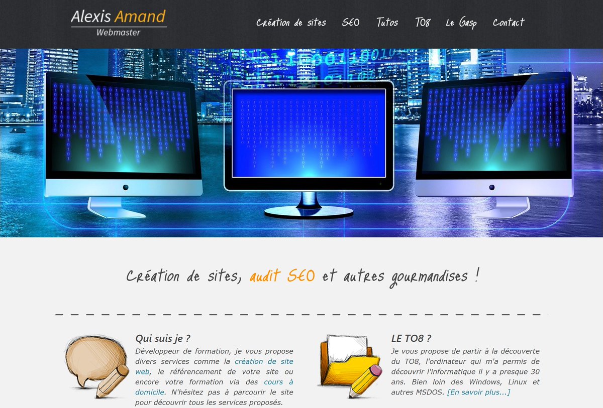 alexisamand's tweet image. #devweb | #webmaster
Un site web en projet ?
Besoin de revoir votre communication sur le net ?
Venez m'en parler ! boitasite.com/webmaster.php