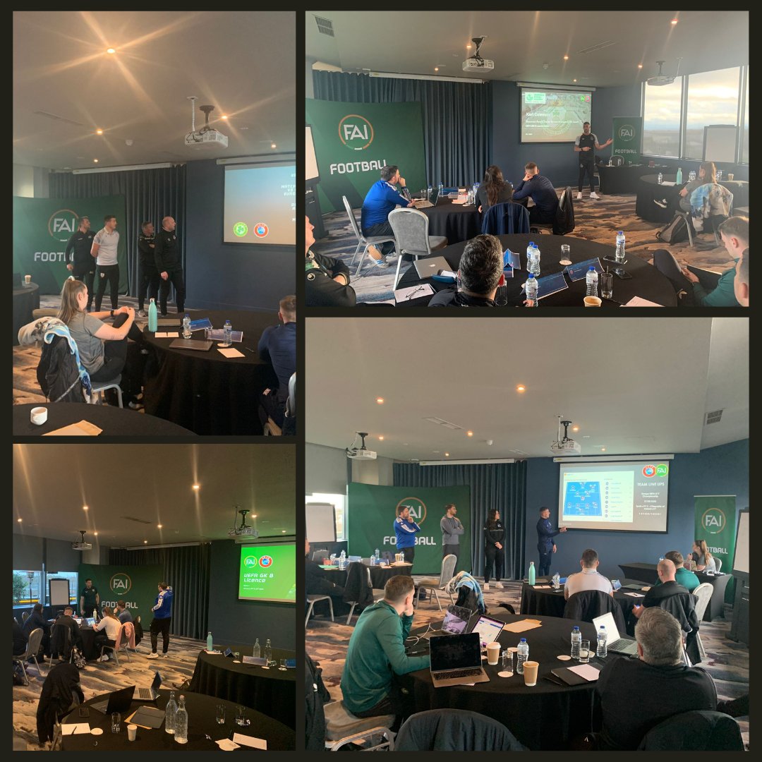 FAICoachDev's tweet photo. Insight into our LOI @UEFA GK B Licence that took place last week🙌

✅Danny O'Leary Match Analysis
✅Karl Coleman Shamrock Rovers GK Academy
✅Micro Group Presentations

Also, big thank you to Knocklyon Utd &amp;  Phoenix FC for participating in our coaching practices👏⚽️ https://t.co/bAJ7qiXo3E