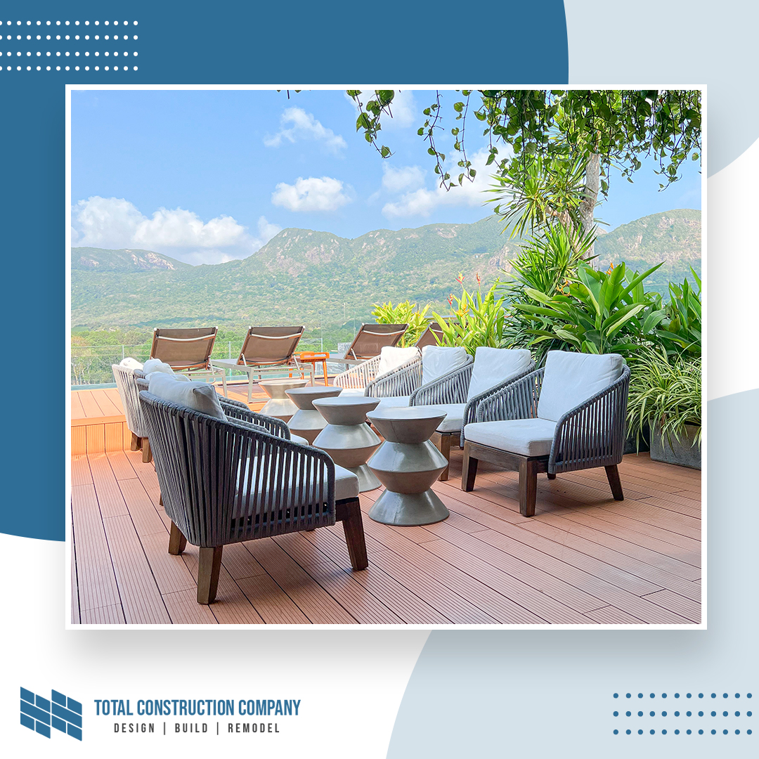 totalconstco's tweet image. Transform your outdoor space into a haven of relaxation. Our deck designs bring style and functionality to your backyard. 🌳🏡 #OutdoorLiving #DeckDesig