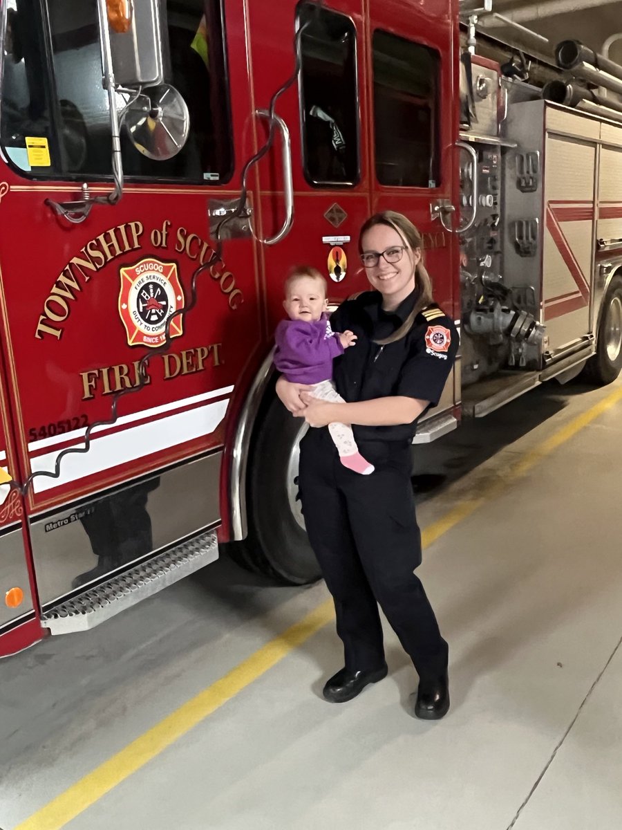 My transition back to work has been easy thanks to the support of family, friends &amp; colleagues. I’m grateful to be settling into my new role &amp; setting new goals. We have a busy year ahead at #ScugogFire but I’ll always have time for a visit from my sweet girl. 🚒
