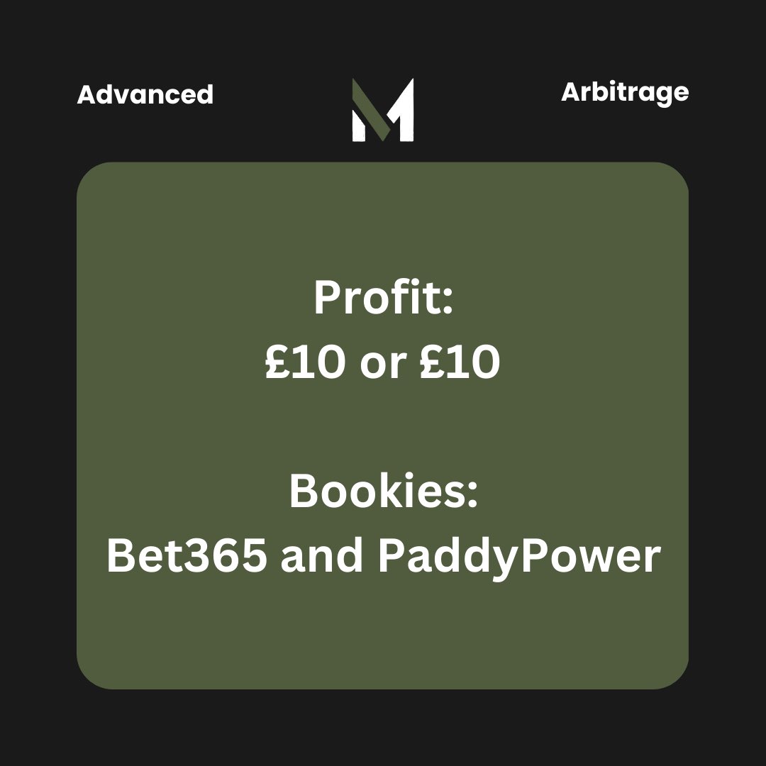 MBMastermind's tweet image. Arbitrage 🚨

More in my telegram live group, subscribe now! 

#MatchedBetting #Arbitrage #RiskFree #SideHustle #UKSideHustle #FreeMoney #BetandGet #Profit