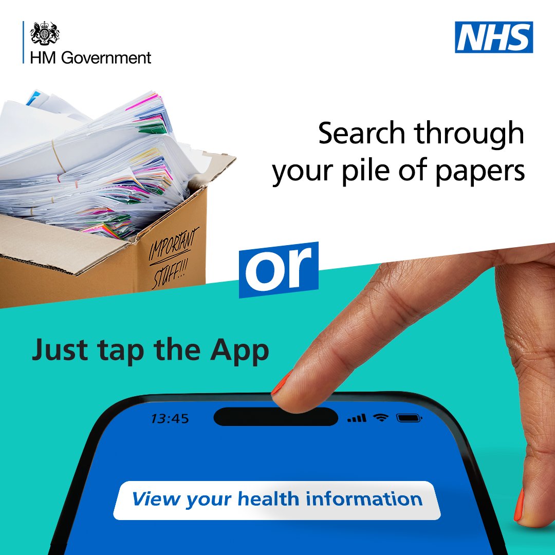 View your health records, order repeat prescriptions and much more. Manage your health the easy way with the NHS App.

Find out how you can securely view your health records in the NHS App. 

nhs.uk/nhs-services/g…