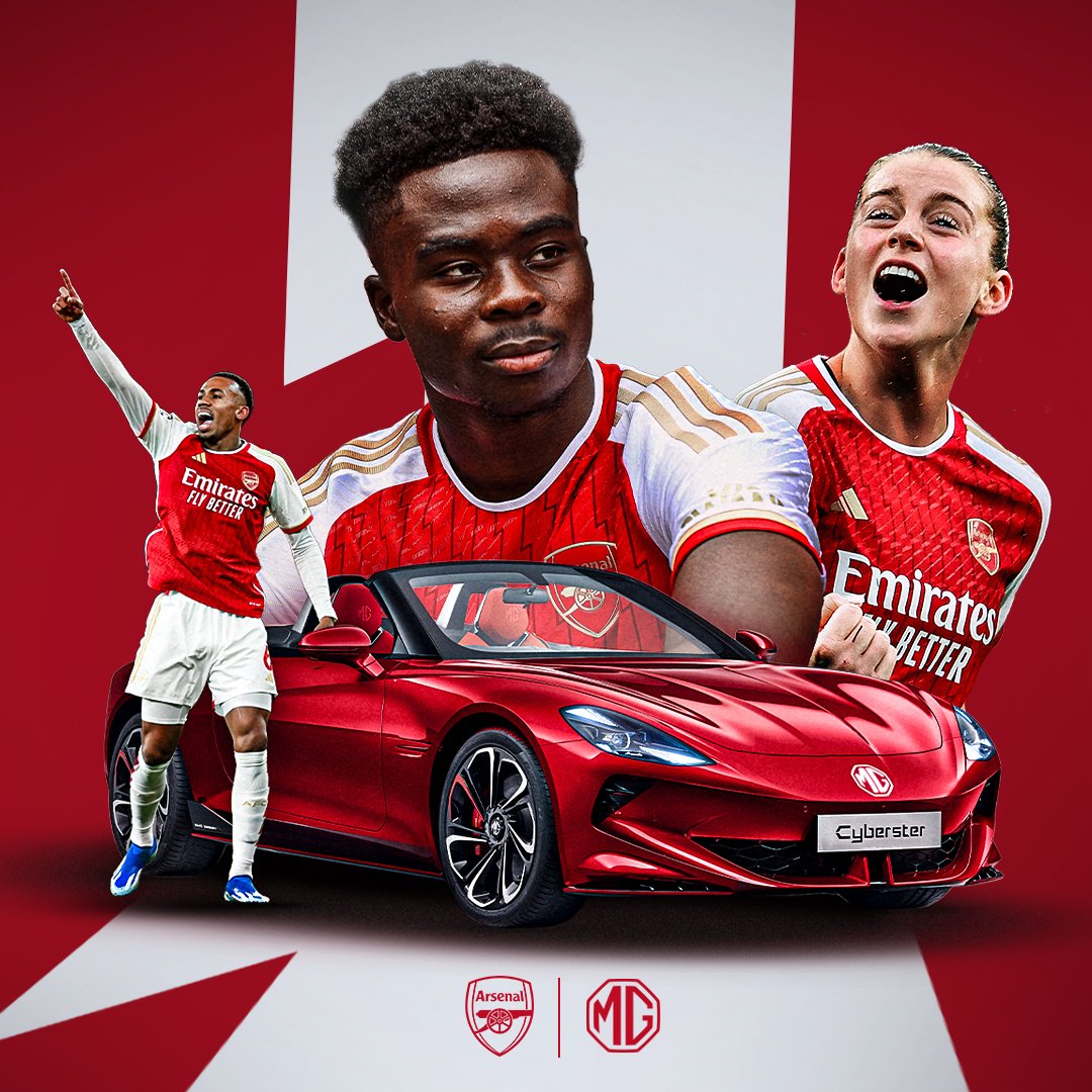Powerful synergy on and off the field. MG proudly stands with @Arsenal! #MG #MGMotorUK #MGxArsenal #Arsenal #PremierLeague