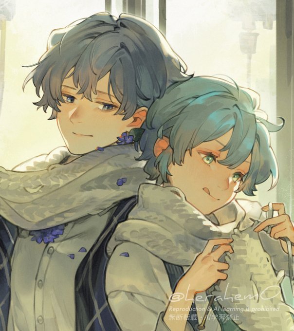 「blue hair brothers」 illustration images(Latest)