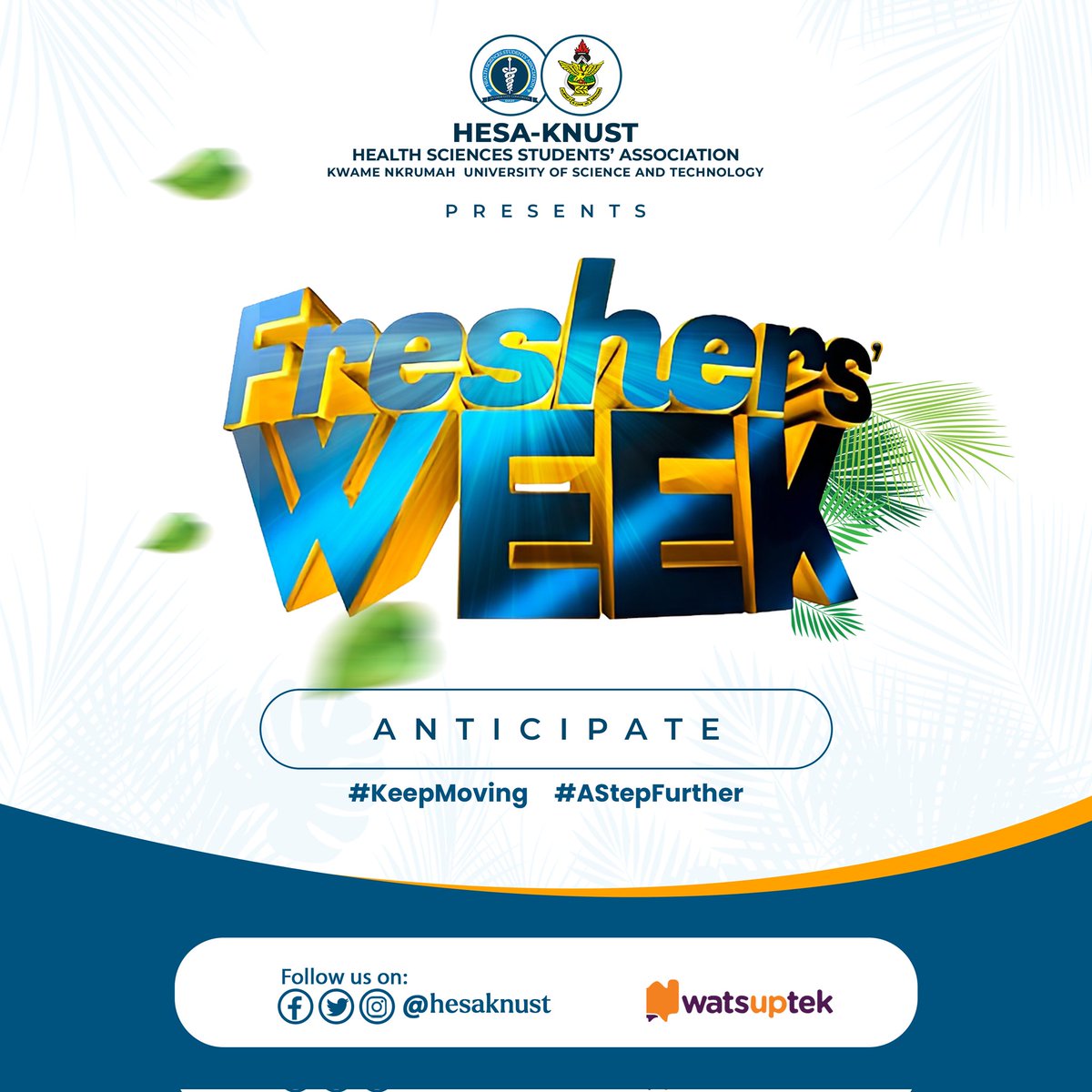 Get ready for an exhilarating experience at The Maiden Edition of HESA FRESHERS' WEEK🎉 
Join us for a week filled with fun, interactive sessions, entertainment, and educational activities.🥳🤩
Stay tuned for a week like no other!💃🏽🕺🏽  

#FreshersWeek
#KeepMoving
#AStepFurther