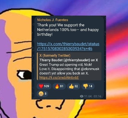 rechtsned's tweet image. Maat, wist je al dat we zo fucking terug zijn?

@thierrybaudet