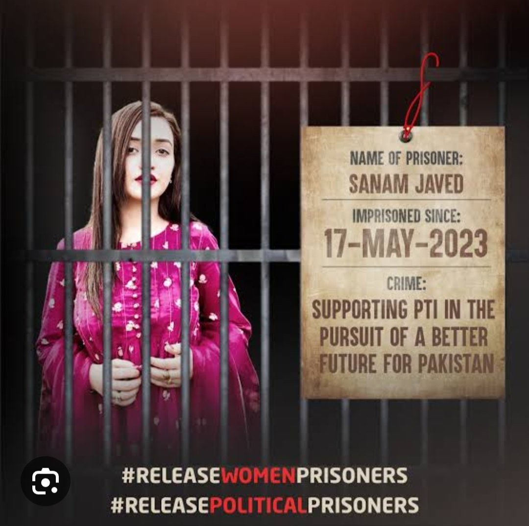 Today #SanamJaved was released in one case and got imprisoned again in another, But she is allowed to contest in Elections on 8th February 2024 by #SupremeCourtofpakistan 
#Election2024 #ImranKhan