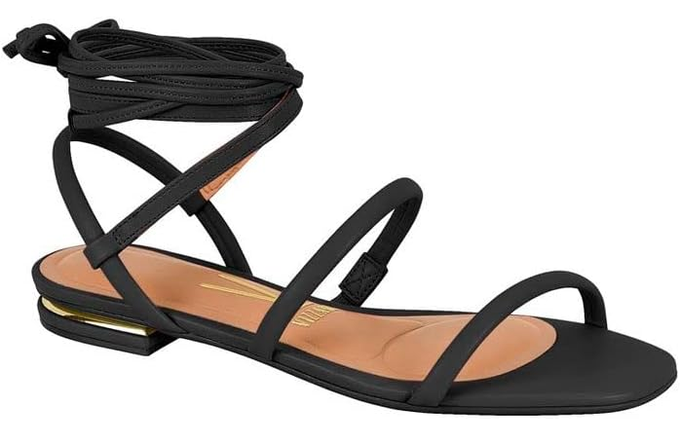 Rasteira Casual,Vizzano,Feminino,PRETO,36