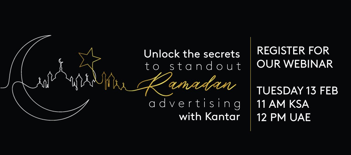 Join our #RamadanAdvertising learnings webinar where we share insights and best practice for #advertising that connects with consumers on a deeper level and stands out amidst the advertising clutter. 🌙🌟Register here: bit.ly/42xQZDr