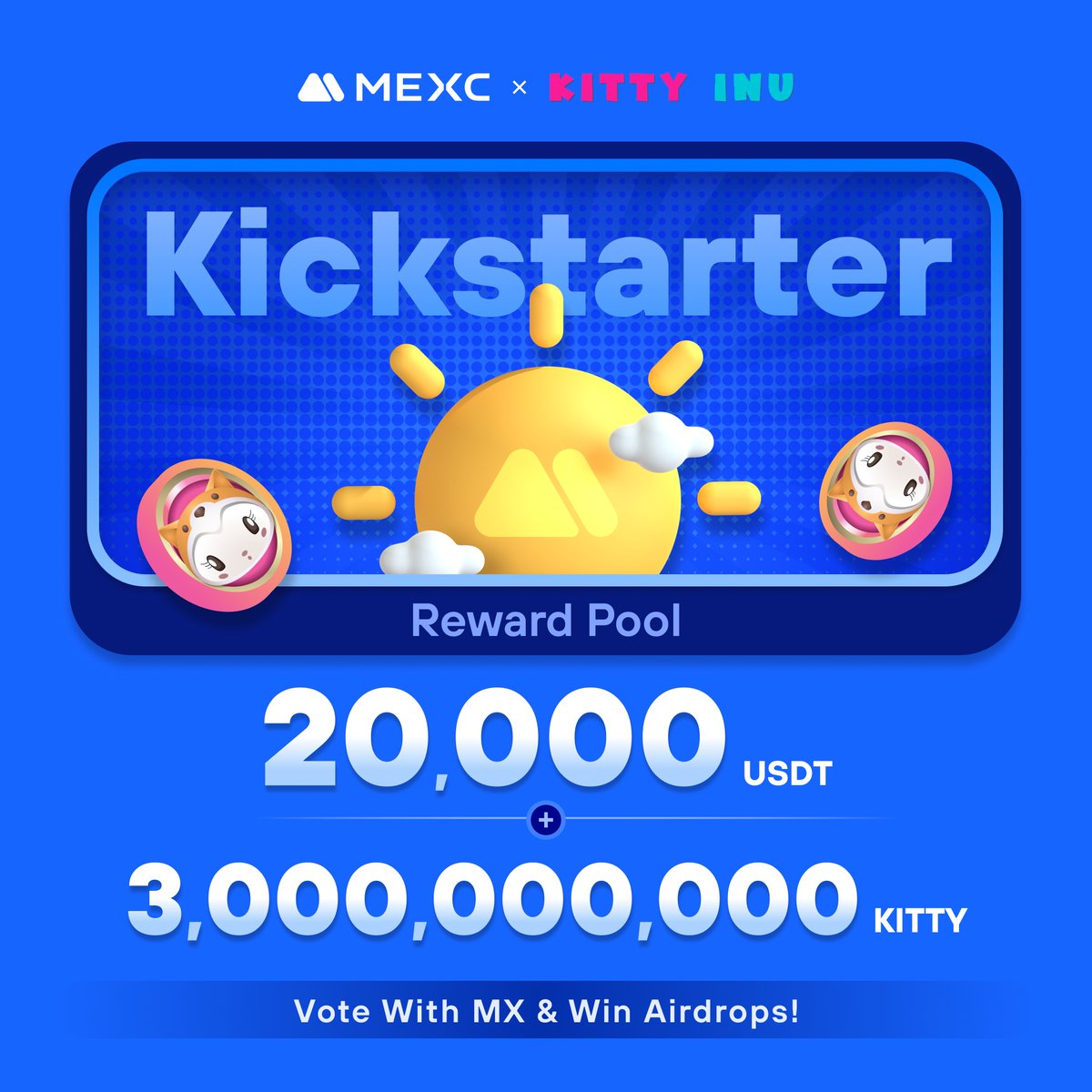 .<a href="/KittyInuDAO/">Kitty Inu 🦇🔊</a>, an ERC-20 token fueling decentralized communities with the spirit of memes and governance, is coming to #MEXCKickstarter 🚀 

🗳Vote with $MX to share massive airdrops
📈 $KITTY/USDT Trading: 2024-01-30 16:00 (UTC)
Details: mexc.com/en-US/support/…
