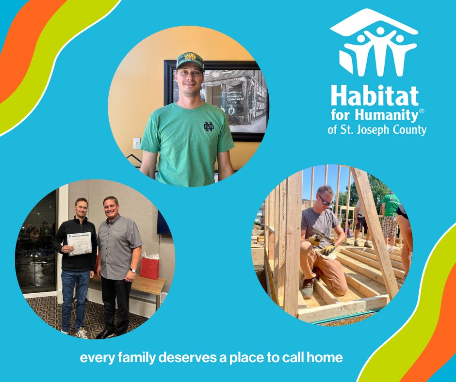 Homeownership changes lives. Support from the University of Notre Dame Alumni and students, The Pokagon Fund, and individual donors help to make Joel's dream of homeownership come true! Thank you!
#affordablehomeownership #HabitatforHumanity #Strength #stability