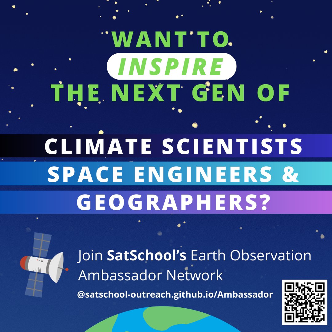 Looking to have more impact in 2024? Join SatSchool's Earth Observation Ambassador Network and become part of our UK-wide group, bringing the power of satellites to the classroom! 🛰️satschool-outreach.github.io/Ambassador/