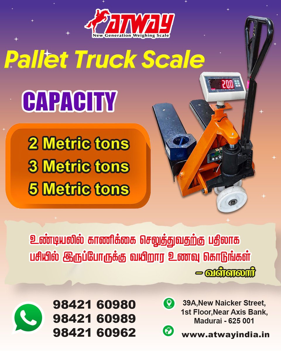 Pallet Scale - Atway Madurai #weighingscale #loadcell #machine #weight #industrial #platform #tabletop #leddisplay #Digital #Stainlesssteel #BestPrice #Build #bestquality #generation #capacity #Pansize #accuracy #storage #features #trend #affordableprice #visitsite #trend