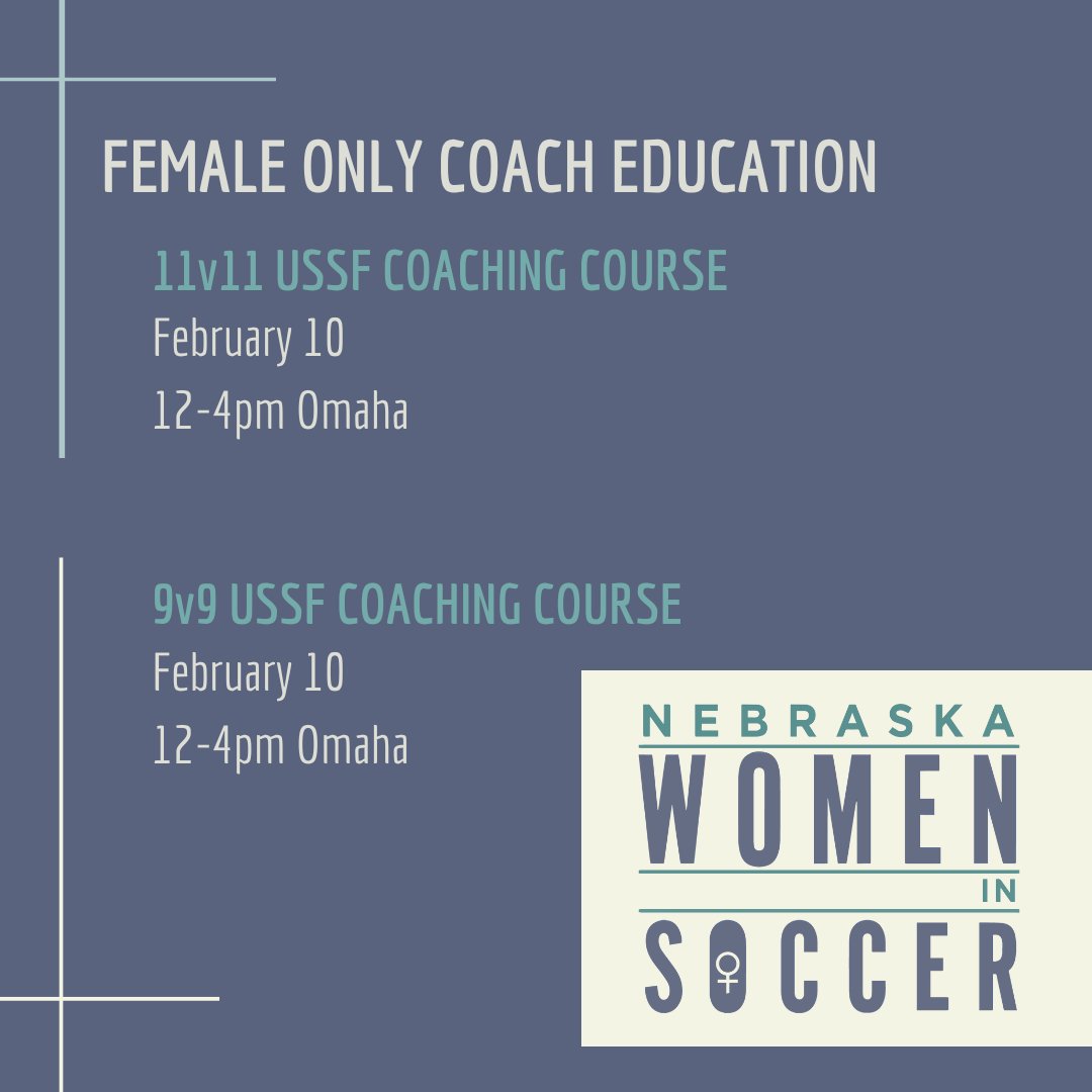 Two Female Only coaching ed opportunities taught by <a href="/CandiceFabry/">Candice Fabry (she/her)</a> before our February Meeting! Courses will happen simultaneously- coaches can register for both! 
11v11 Course
learning.ussoccer.com/coach/courses/… 

9v9 Course
learning.ussoccer.com/coach/courses/…