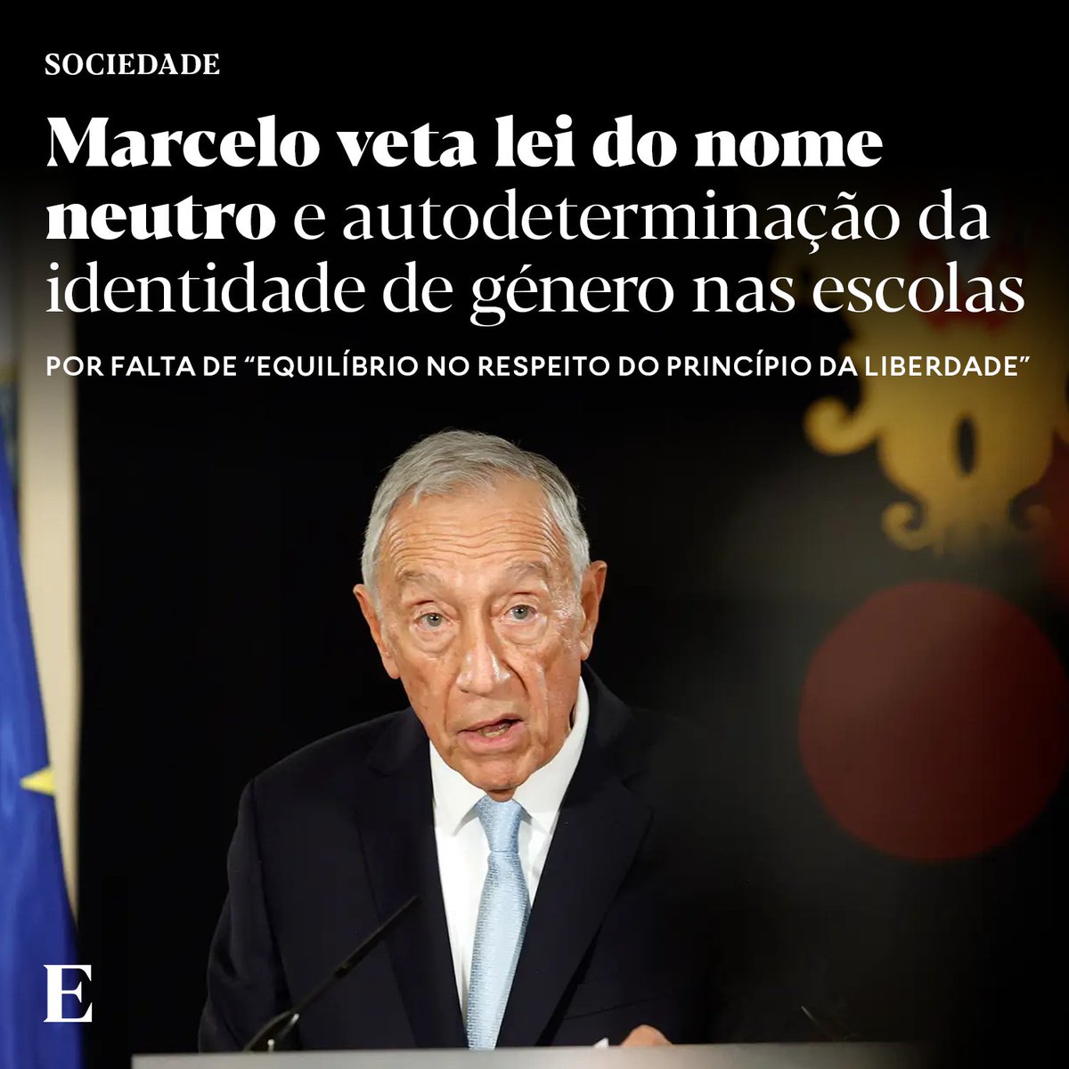 O Presidente da República vetou o diploma que permitia a escolha de um nome sem que este tivesse de ser identificado com o sexo masculino ou feminino. Também vetou o direito à autodeterminação da identidade e expressão de género nas escolas.

Saiba mais: expresso.pt/sociedade/2024…