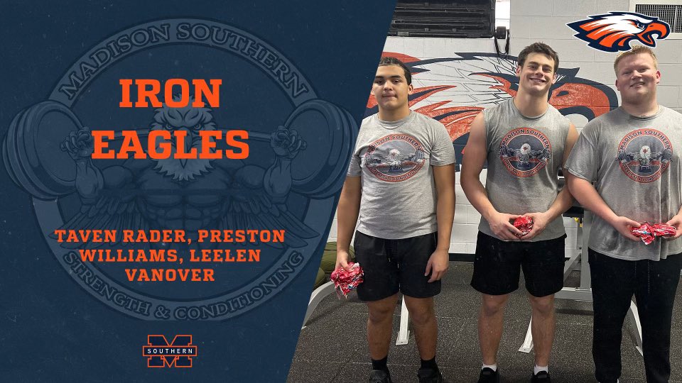 Iron Eagles from last week are Taven Rader, Preston Williams, and Leelen Vanover. These 3 guys push their limits in the weight room on a daily basis. <a href="/Pwilliams2025/">Preston Williams</a> <a href="/Leelen75/">Leelen Vanover</a>