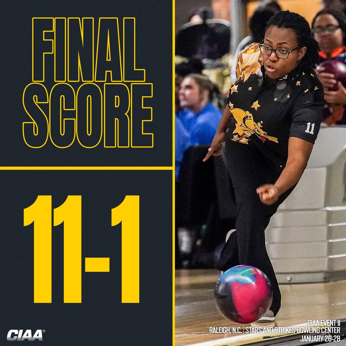 Such a fun weekend 🎳 

The Bulldogs finish the CIAA Event II with an 11-1 record!  

Recap >> shorturl.at/buGU2

#BulldogNation #BiteDown