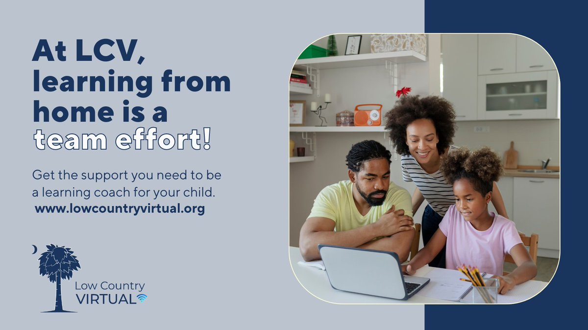 🙌 At Low Country Virtual 👉 #learning from home is a team effort 💯! Teachers 👩‍🏫 + Learning Coaches 🟰 student 👩‍🎓 success 👏 #lcvleads #onlinelearning #lovingLCV #homeschool #qualityeducation