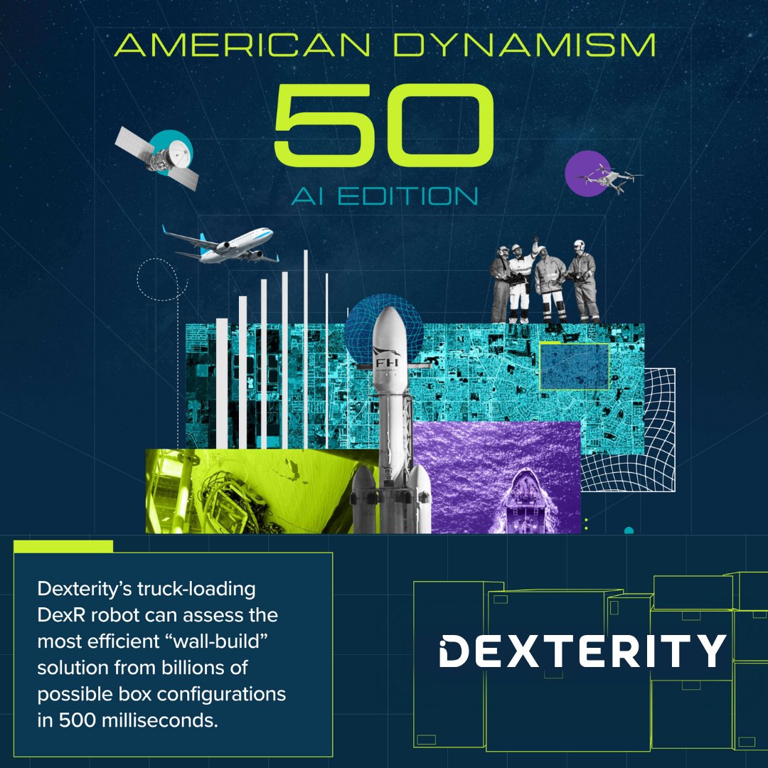 We're honored to be included in the @a16z American Dynamism 50: AI Edition. Alongside Dexterity, the companies on this list are leveraging AI to help tackle our nation's greatest challenges. See the full list: a16z.com/american-dynam…