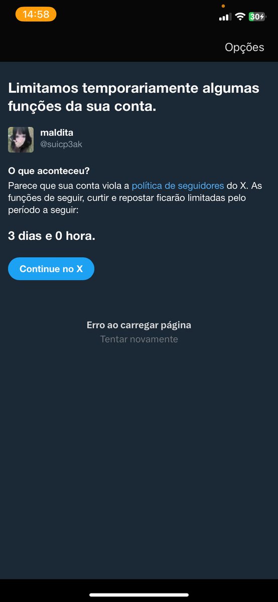 ? Eu só fui seguir minha banda fav seis MALDITOS FO CARALHO PUTOS