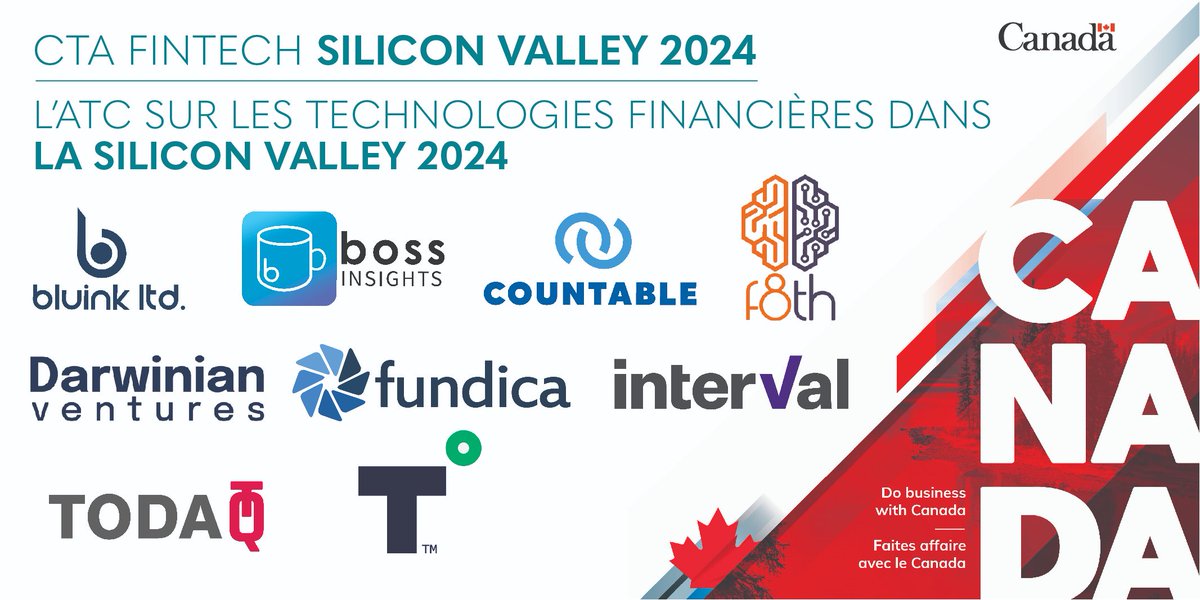 We're thrilled to introduce the 2024 cohort of the CTA #FinTech Silicon Valley, which will kick off next week. To introduce these 8 leading edge early-stage 🇨🇦 companies to our #fintech ecosystem, we will share their profiles this week. Follow along! #FinTechCTA2024 @Todaq