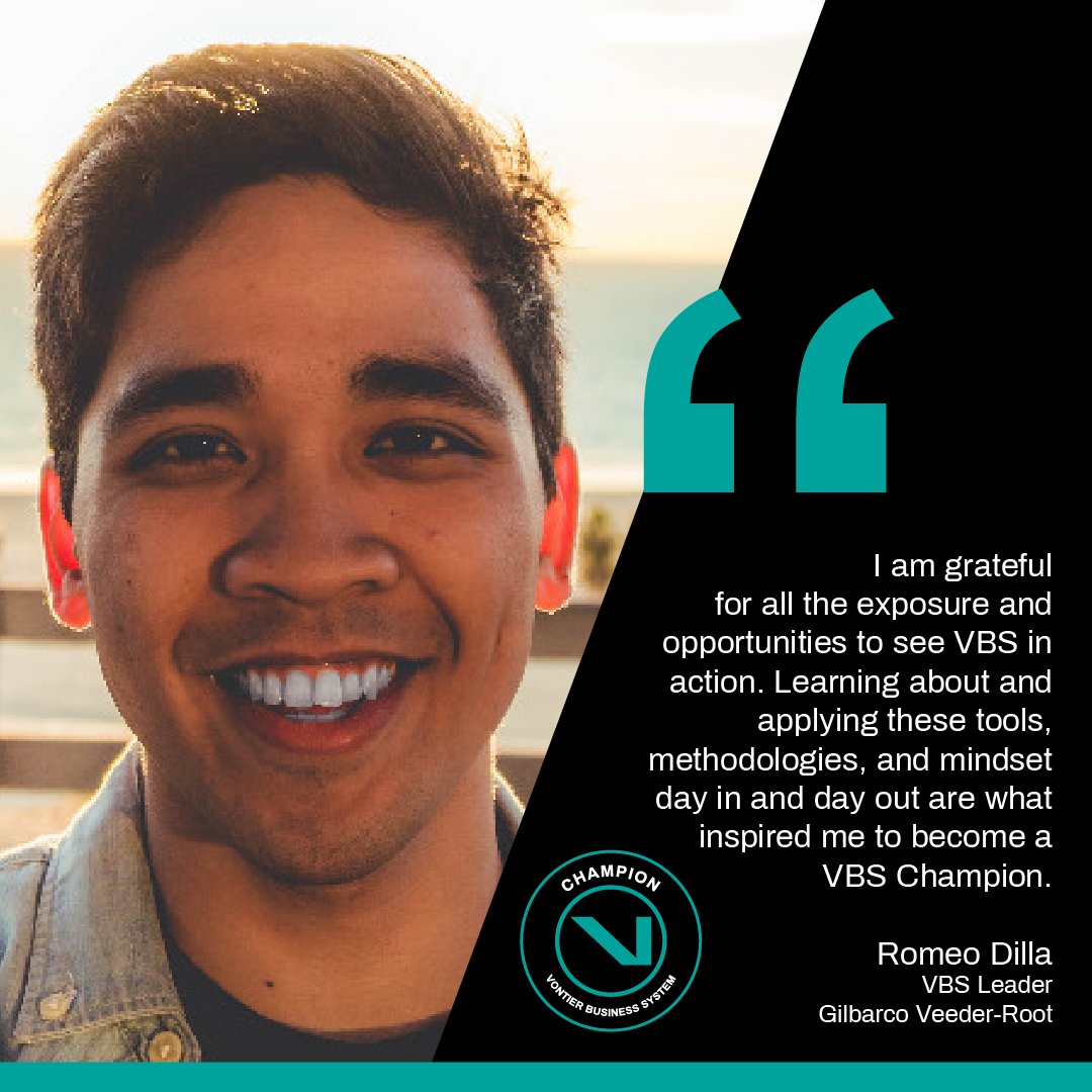 Vontier (@vontier_corp) on Twitter photo Congrats to Romeo Dilla, VBS Leader at <a href="/Gilbarcoinc/">Gilbarco Veeder-Root⛽️</a>, who recently achieved VBS Champion status in five VBS tools after a two-year journey of time, effort, and commitment. Our VBS Champions are essential to our culture of continuous improvement and proof that #VBSPowersEverything. Congrats to Romeo Dilla, VBS Leader at <a href="/Gilbarcoinc/">Gilbarco Veeder-Root⛽️</a>, who recently achieved VBS Champion status in five VBS tools after a two-year journey of time, effort, and commitment. Our VBS Champions are essential to our culture of continuous improvement and proof that #VBSPowersEverything.