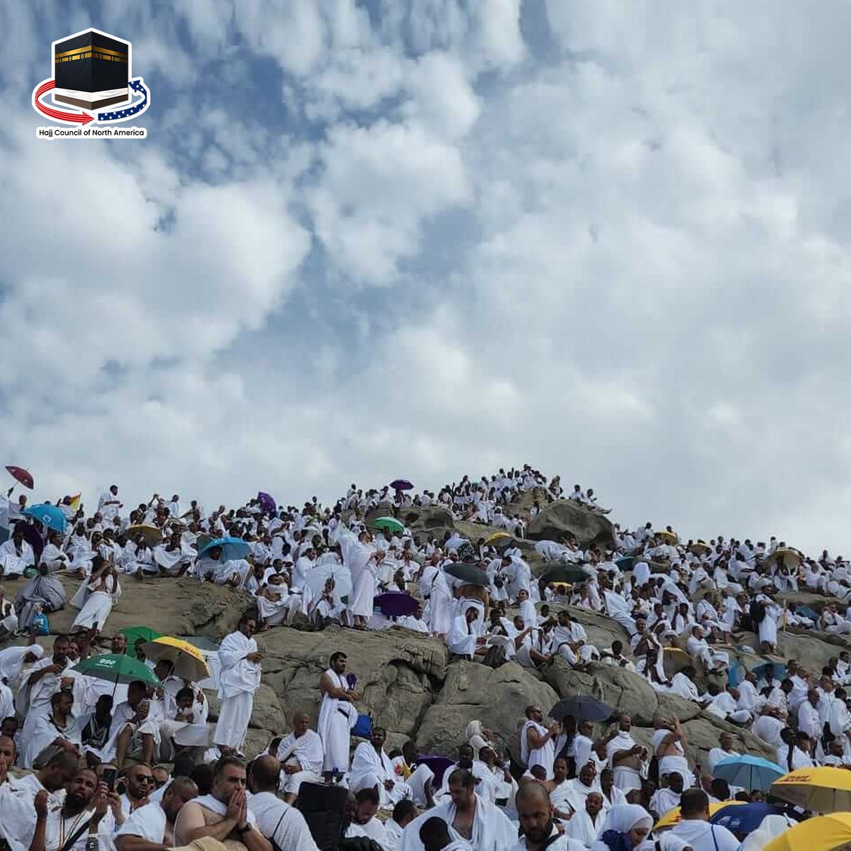 Embracing the spiritual aura at Jabal Al Rahma, where hearts unite in the journey of faith. 🕋✨ #JabalAlRahma #MountainOfMercy #SpiritualJourney #UnityInWorship #HoliestPeak #HajjExperience #BlessedMoments #SacredSerenity