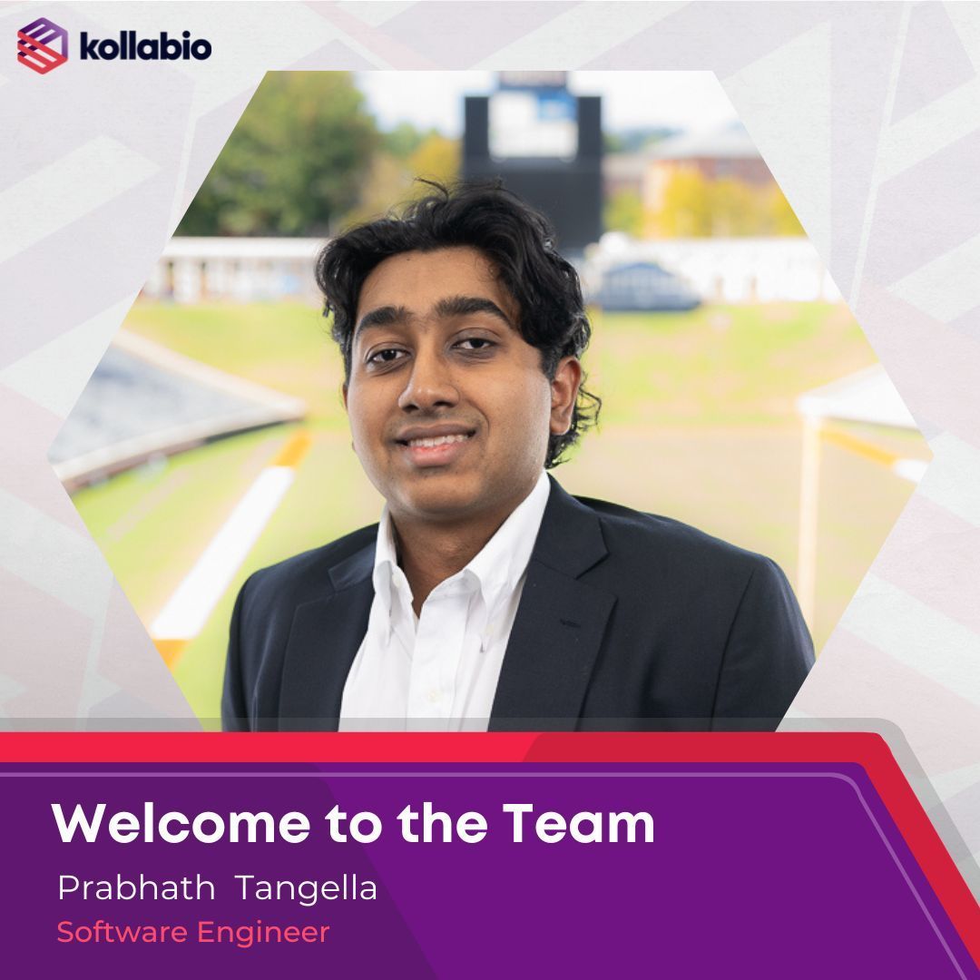 kollabio's tweet photo. Congratulations and Welcome to the newest member of our team, Prabhath Tangella! Prabhath is joining us as a Software Engineer. In his free time, he enjoys playing and watching tennis/basketball and has a large interest in most sports.
#teamkollabio #kollaborator #newhire https://t.co/0oKd0S4yUX