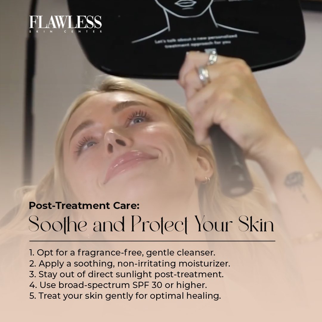 FlawlessSkinLA's tweet photo. Post-treatment care is the secret to extending those Flawless Skin Center benefits! It's not just about soothing – it's about maximizing the impact of your treatment for lasting radiance.

#FlawlessSkinCare #SkilledProfessionals #BeautyTreatment #ProfessionalService #SkinCareTips https://t.co/V6xgdw7jEN