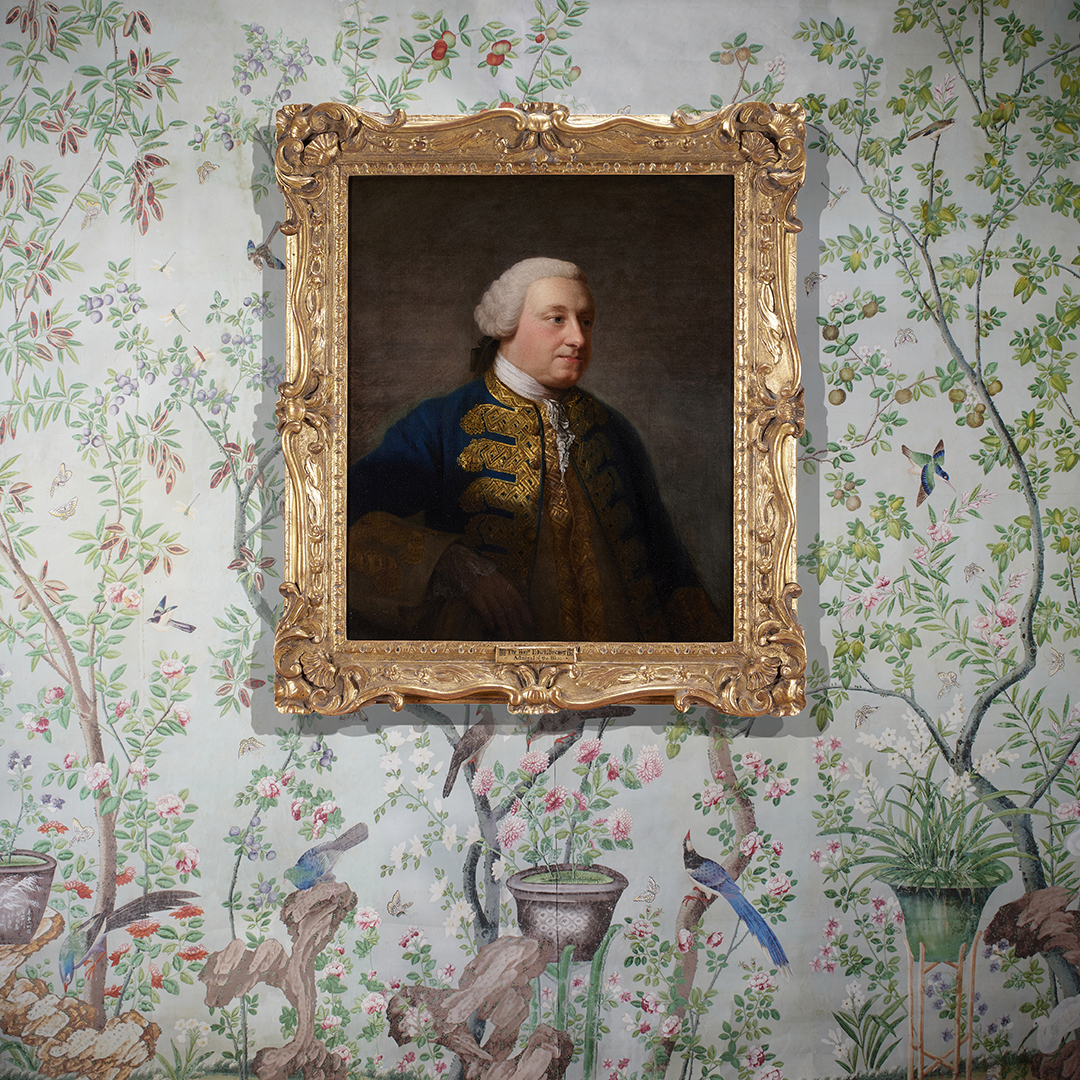 On 31 January, we have our Town & Country auction. Highlighted is a portrait of Admiral Boscawen by Scottish artist Allan Ramsay, from a historic townhouse on Wimpole Street. View sale auctions.dreweatts.com/auctions/8799/… 📷️ Lot 122 paired with the Ussé Chinoiserie wallpaper by Watts 1874