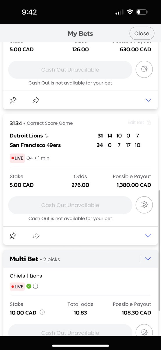 VGargaro's tweet photo. @BetMGMCare My bet was settled incorrectly! I had San Fran winning with the correct score - once the game was over the teams were swapped on the bet slip and considered a loss! Where’s my money?! https://t.co/Lr1cIcsjpP