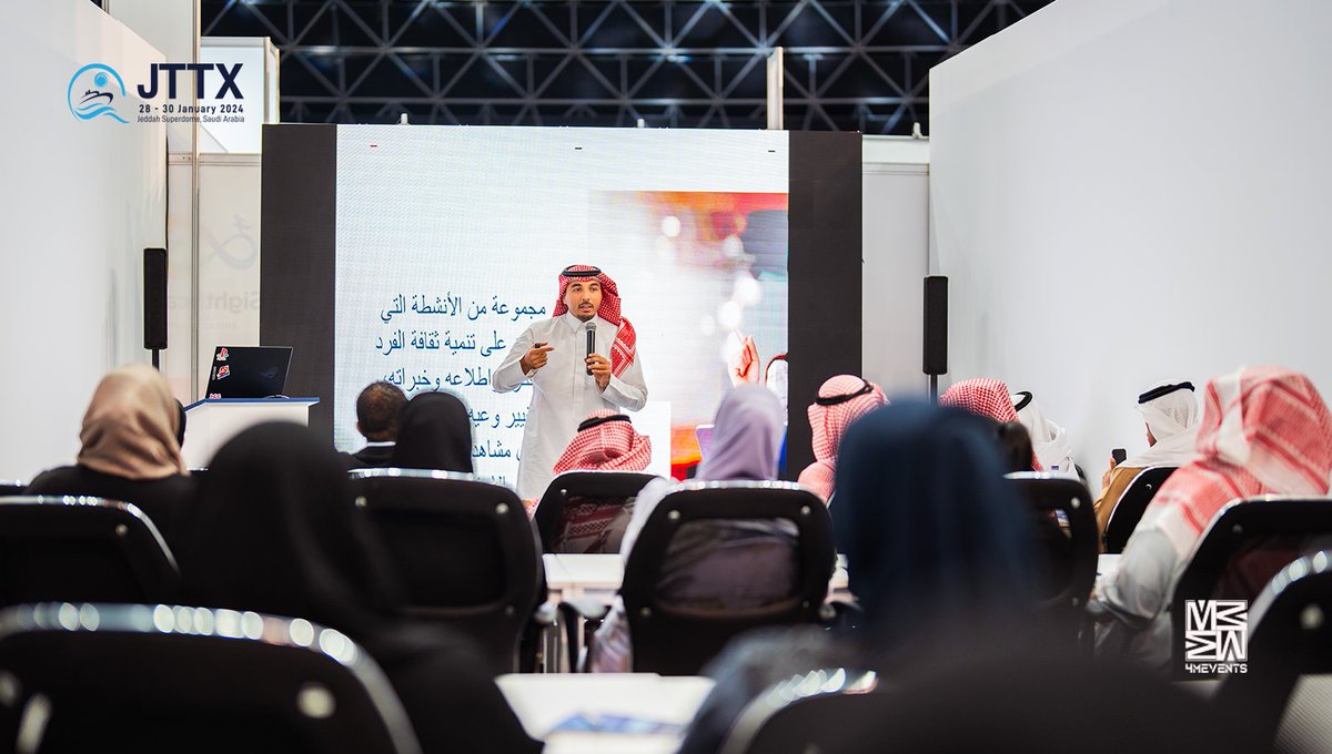 jttx_sa's tweet photo. جانب من ورشة عمل عقدت على هامش #معرض_جدة_الدولي_للسياحة_والسفر في يومه الثاني، حول أدوات الإعلام السياحي