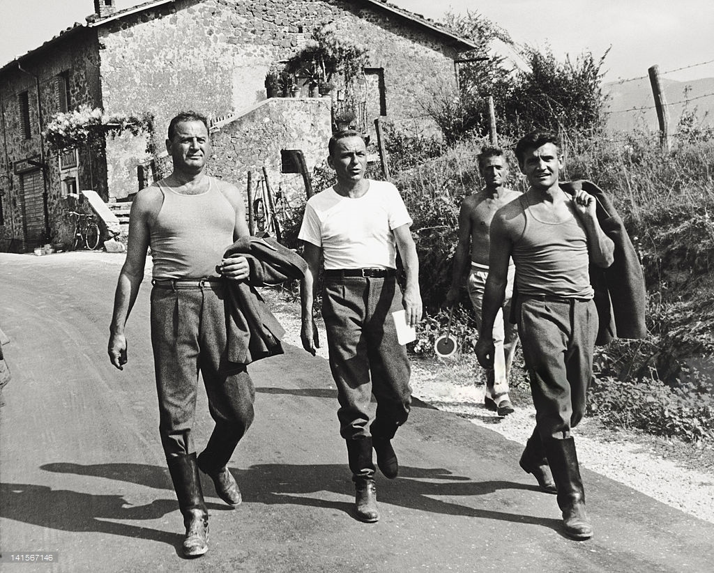 ajnphotoart's tweet photo. Remembering Dick Bakalyan on his birthday with photos from the set of Von Ryan's Express with his pals, Frank Sinatra, Brad Dexter and Jilly Rizzo. @NancySinatra #FrankSinatra #DickBakalyan #RichardBakalyan #VonRyansExpress https://t.co/esHB3RiZBn