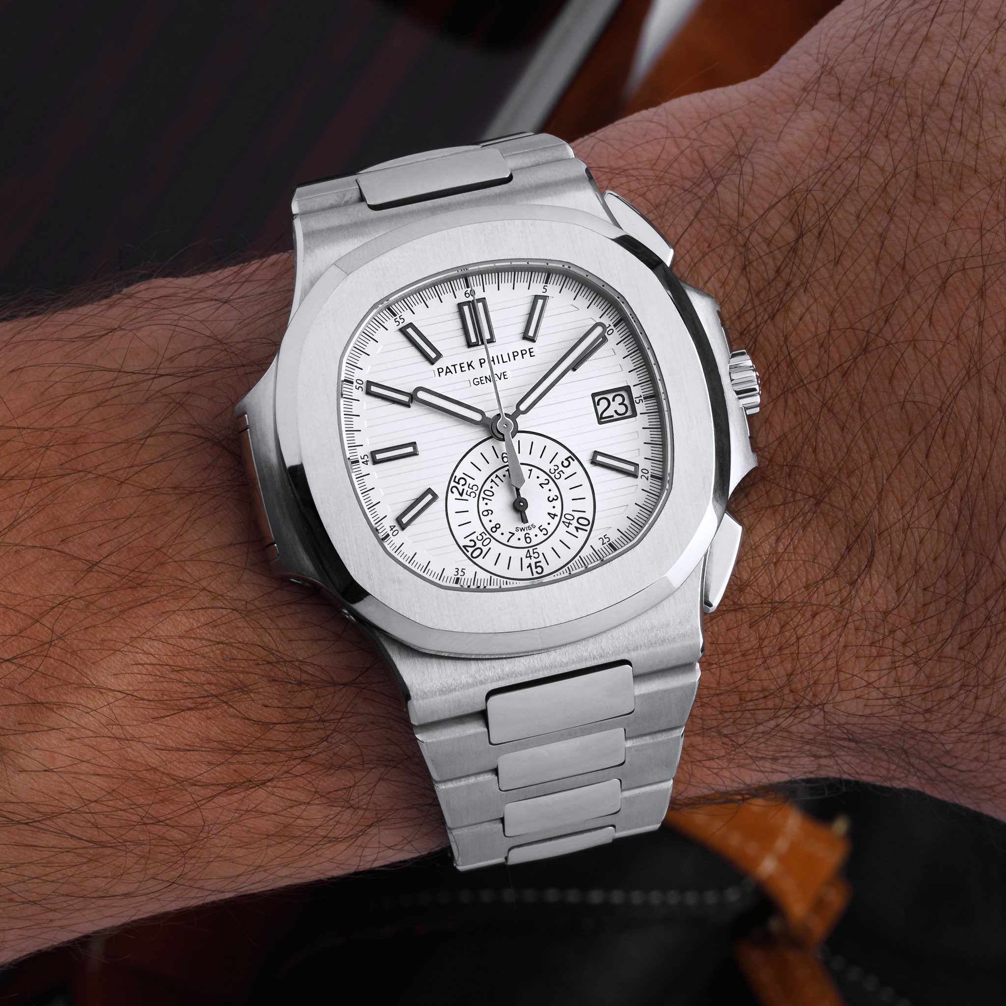 European Watch Co on X While the stainless steel Patek Philippe Nautilus Chronograph 5980 1A was discontinued in 2014 it remains incredibly popular the two tone steel and gold 5980 1AR and all rose go...