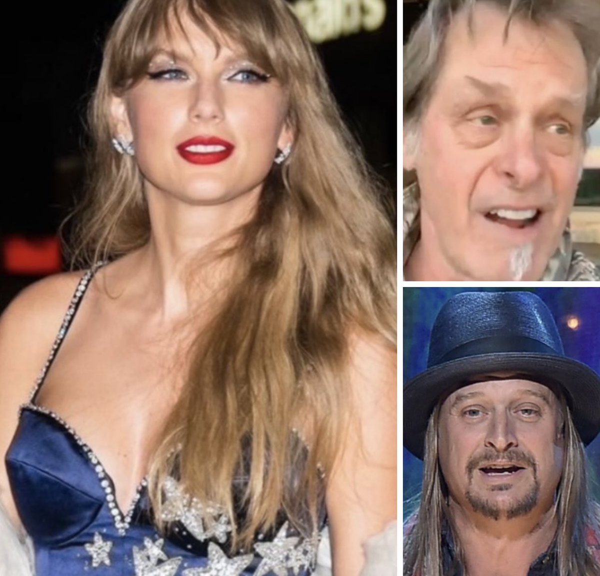 Taylor Swift is a hero, Ted Nugent and Kid Rock are zeros! Drop a 💙 and Repost if you agree!