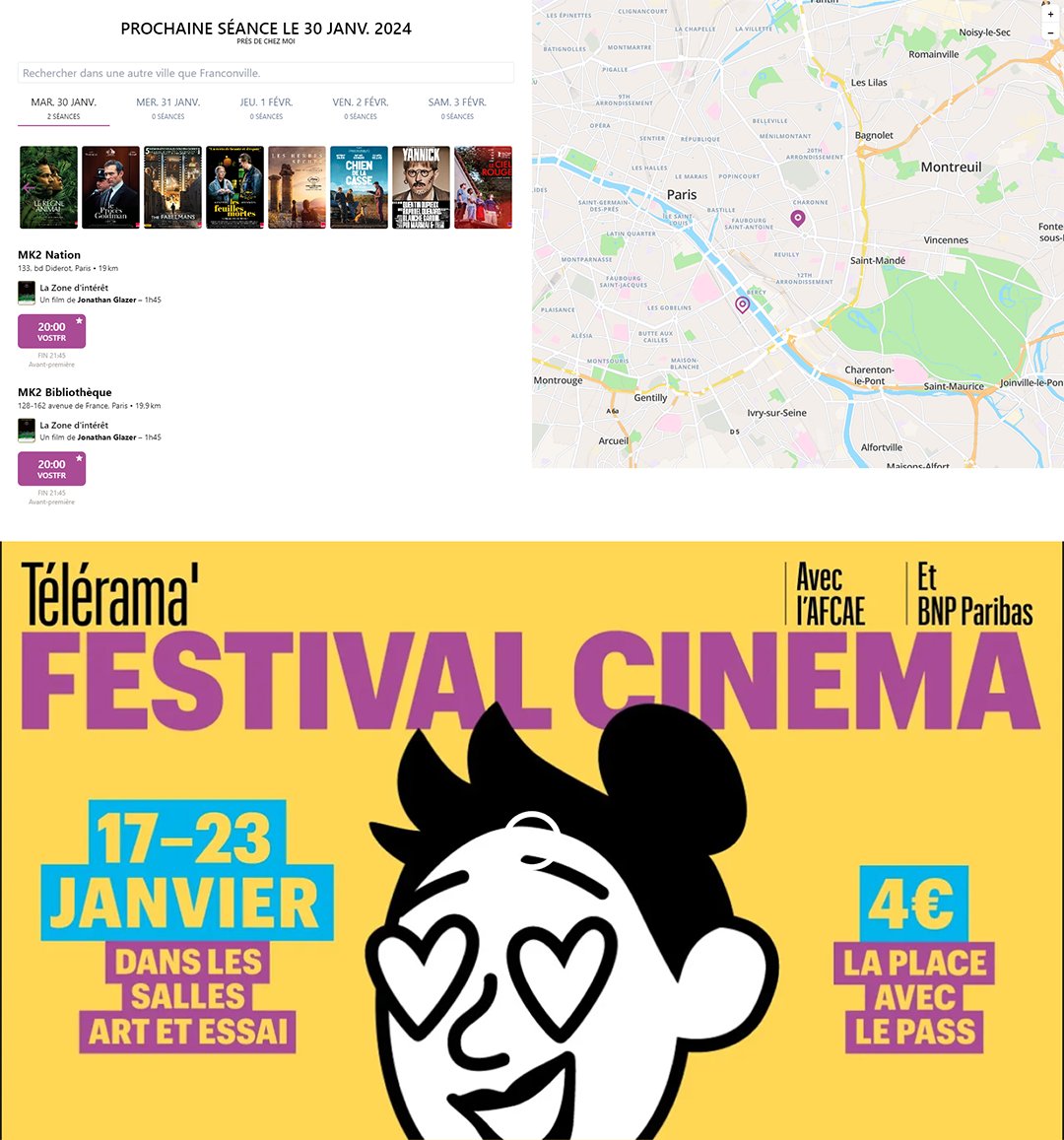 ❤️ Félicitations <a href="/Telerama/">Télérama</a> et l'AFCAE pour le succès du 26e Festival Cinéma !

🔥 Cette édition 2024 a rassemblé près de 310 000 entrées, soit +41% par rapport à 2023 !!

#FestivalTelerama #CommunicationDigitale #MarketingDigital #SocialMedia #SiteInternet #Data #Cinephilie