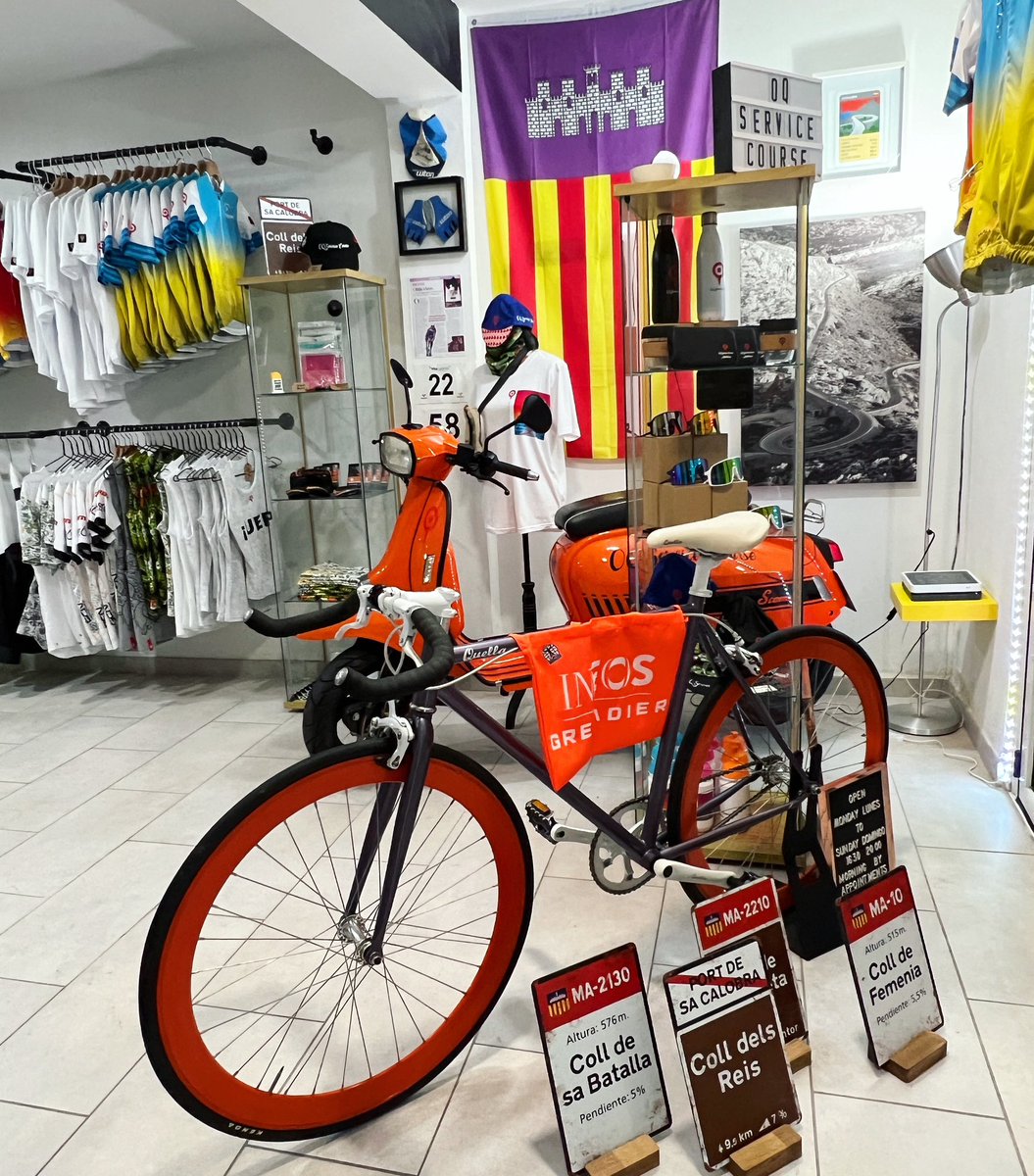 OQServiceCourse's tweet photo. Always changing things up. Poc a poc. Weβre ready! Get in touch to book your physio, sports massage, bike hire, guided ride. Hasta pronto amigos! πππ½ #OQRideFast #OQServiceCourse #cycling #sportsmassage #biketour #cislismo #guidedride #bikehire #AllOpenYear #Mallorca https://t.co/Qc6jjyIOCS