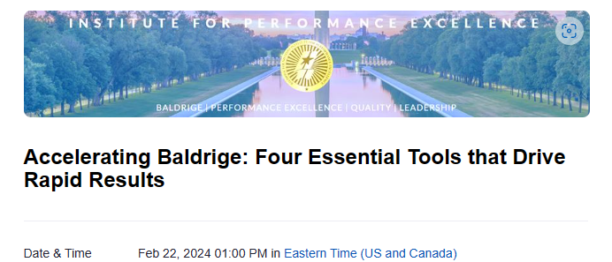Join us February 22 when @ManageHub president Michael Kramer will discuss tools to help accelerate the Baldrige process. Follow this link to register: us06web.zoom.us/webinar/regist…