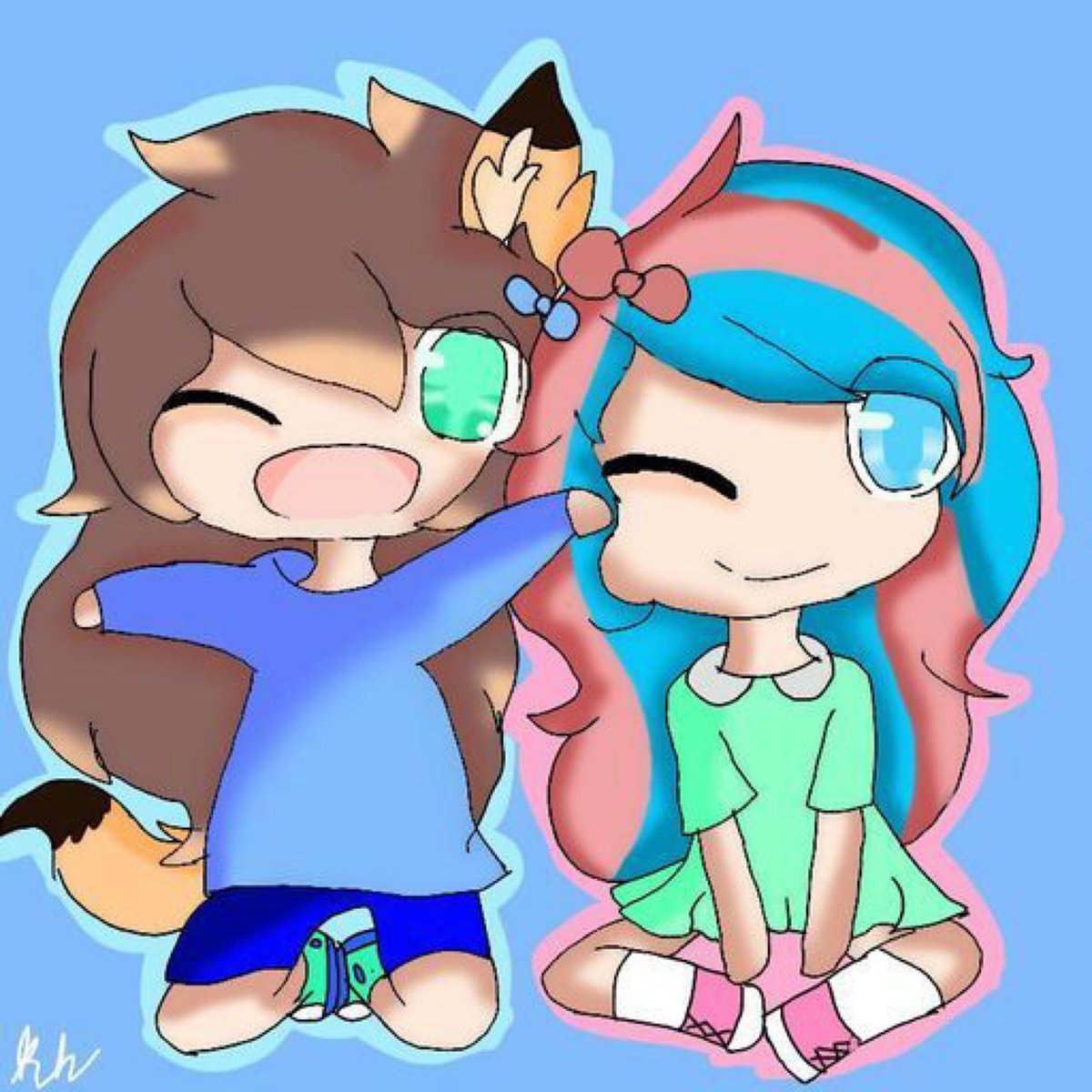 My friend did this drawing looks cute me like it