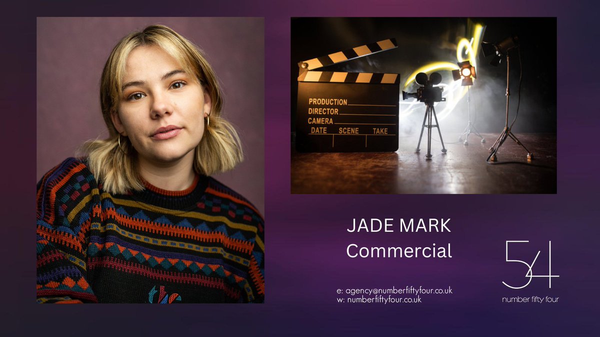 N54Agency's tweet photo. Congratulations to JADE MARK @Jadesperpective who was out on set for a commercial last week - news of the product in due course 📽️

#N54Agency #actor #commercial https://t.co/wjxkYfB1ev