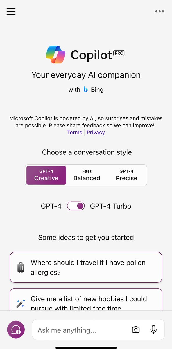 Many of you were asking me about mobile app support for Copilot Pro. It is now enabled in our Copilot iOS and Android apps. The new app updates also support Entra ID sign-in and plug-ins.