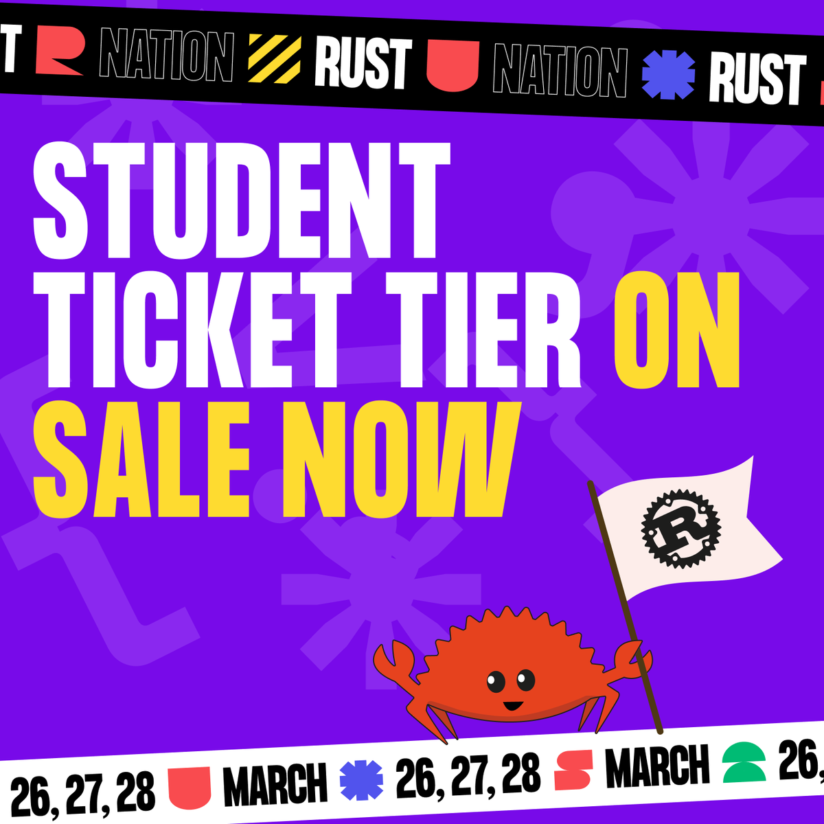 ANNOUNCEMENT 🚨

Rust Nation Student Tickets are now on sale. Check out our website for eligibility details. 

#rustlang #rustnationuk24