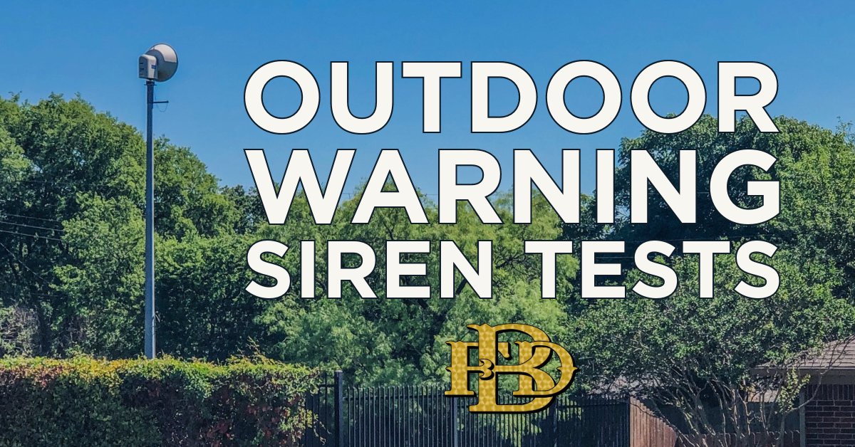 Heads up, Bedford! 🚨 Crews will be testing the outdoor warning sirens throughout the day today, January 29. The sirens will only go off for approximately 5 to 10 seconds each. There will be no testing after 5 p.m.
