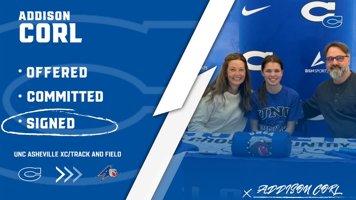 Congratulations to Addison Corl for signing with <a href="/UNCA_Track_XC/">UNCA Track & XC</a>!  We are so proud of you Addison!  

<a href="/Clayton_Comets/">Clayton High School</a> 
<a href="/ClaytonBoosters/">Clayton Comets Boosters</a> 
<a href="/claytontfxc/">Clayton XC/TF</a> 

#GoComets #Comets2College