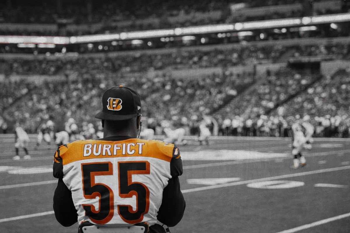 Nati_Sports's tweet photo. 55.

A #Bengals GREAT.
Argue with a wall. 

I'm an extremely proud fan of Vontaze Burfict and I ALWAYS will be. 

HE brought the intensity that was required to play in the AFC North. HE was the reason the Bengals were relevant and in those games in the Marv Era. 

King Tez > https://t.co/XBeYBcvuYt