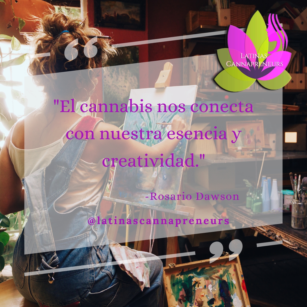 LatinasCP's tweet photo. Descubre la conexión entre el cannabis, tu esencia y tu creatividad. 

#InspiraEducaEleva #LatinasCannapreneurs #LatinasinCannabis #Cannapreneur #RosarioDawson https://t.co/OvRX0tWO8w