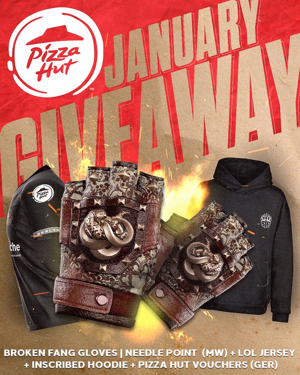 ᵂᴱᴿᴮᵁᴺᴳ Get the right start to the year with our #PizzaHut giveaway! 🍕 To enter: 🔁 Retweet 👋 Tag a friend who is always hungry The three winners are rolled on the 11th of February!