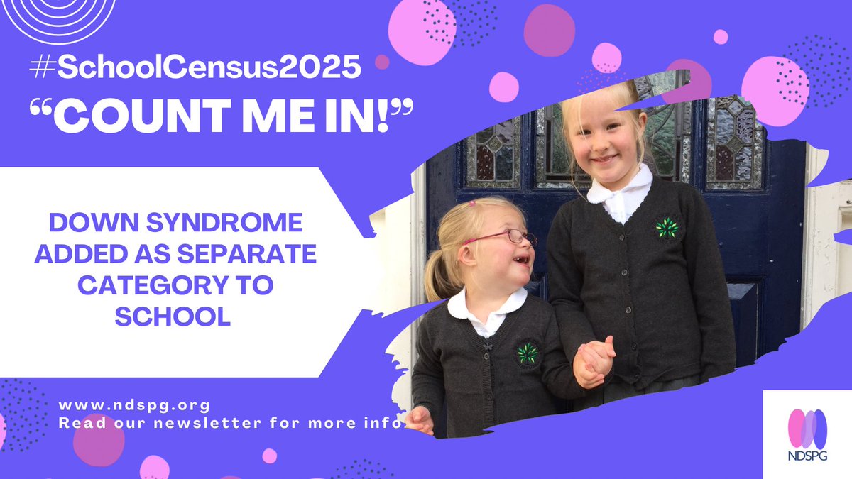 Proud to be part of the #CountMeIn campaign 2 celebrate the inclusion of #DownSyndrome as a separate category on the #SchoolCensus2025. Read more below ⬇️ ndspg.org/wp-content/upl… ndspg.org/wp-content/upl… @ManorParkSchSM1 @LEOacademies @LEOinclusion @NDSPolicyGroup @LiamFox